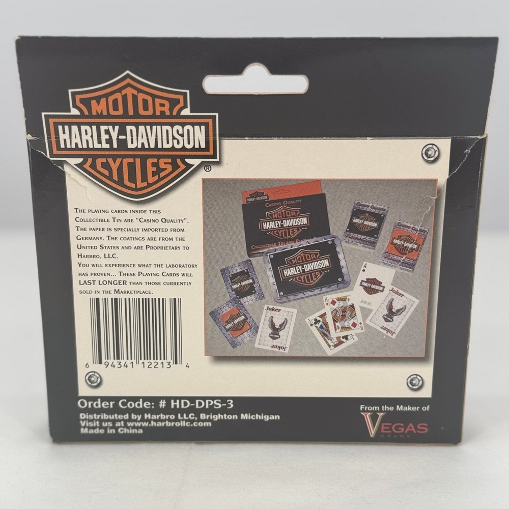 Harley-Davidson Double Deck Playing Cards in Collectible Diamond Plate Tin NEW - Picture 7 of 16